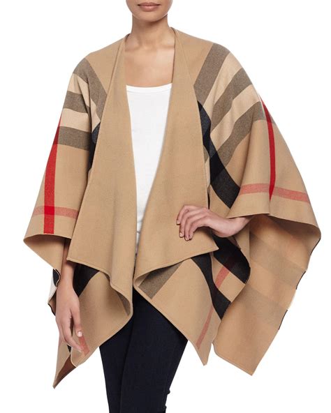 burberry girls charlotte check wool poncho|Burberry her men's clothing.